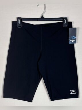 NWT Speedo Endurance+ Black Jammer Swim Shorts Size 34 Performance